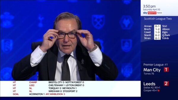Jeff Stelling Sky Sports 2