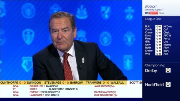 Jeff Stelling Sky Sports 5