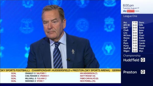 Jeff Stelling Sky Sports 8