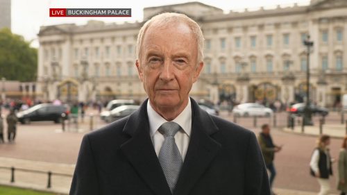 Nicholas Witchell at Buckingham Palace as Rushi Sunak becames Prime Minister