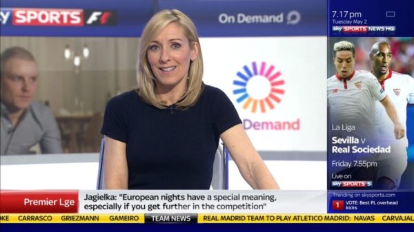 Vicky Gomersall Sky Sports News Presenter 1