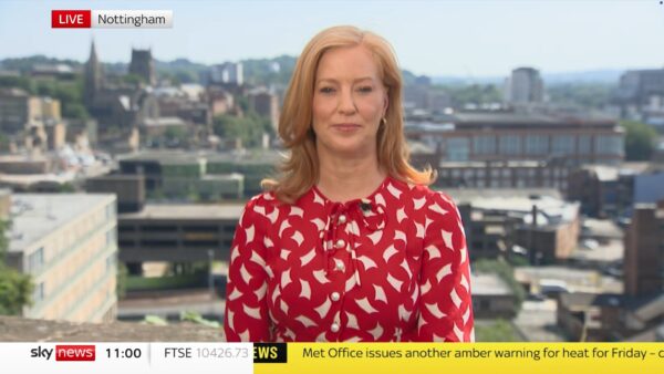 Sarah Jane Mee in Nottingham for Sky News