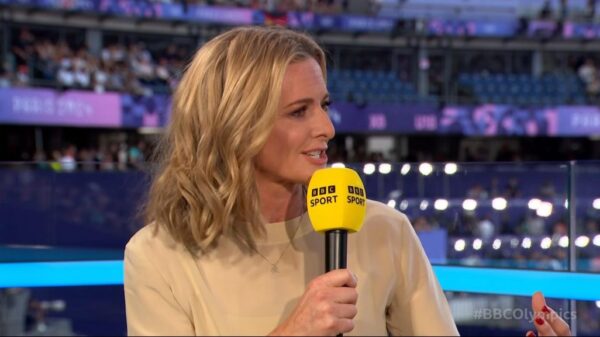 Gabby Logan on the BBC Gabby Logan on the BBC