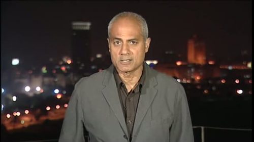 ITV News Evening News Opens from Egypt Mubarak Steps down