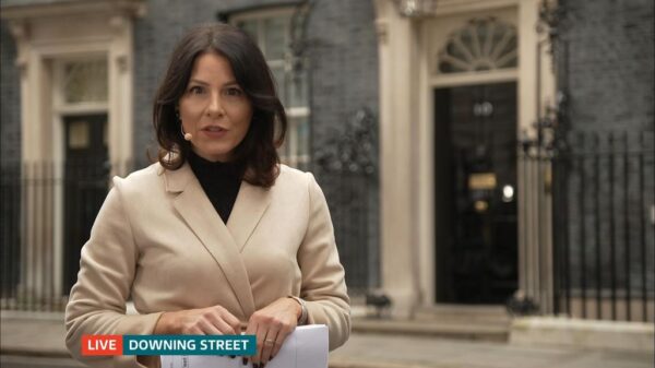 Lucrezia Millarini in Downing Street for ITV News 2