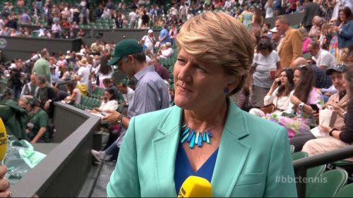 Clare Balding at Wimbledon
