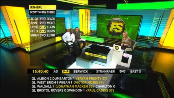 BBC Final Score in New Studio in Salford Manchester 3