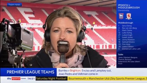 Jacqui Oatley on Sky Sports