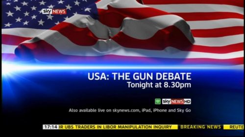Sky News to debate gun control in the United States