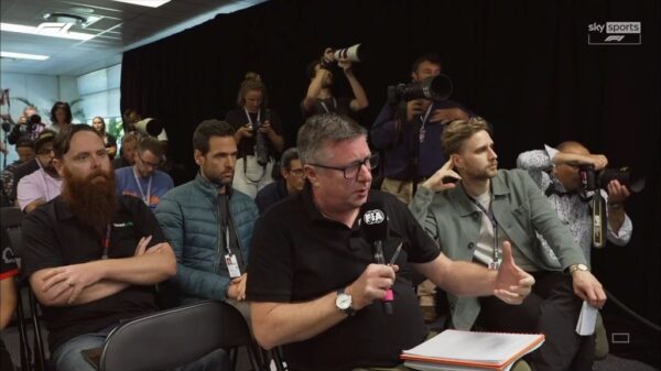 David Croft at the F1 drivers interviews 1 David Croft at the F1 drivers interviews 1