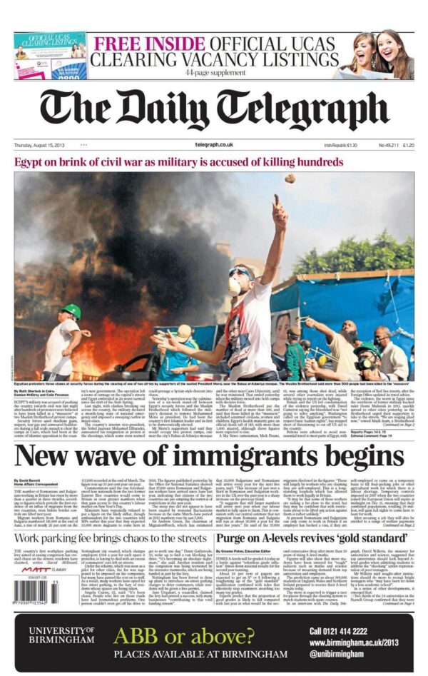 Mick Deane Daily Telegraph