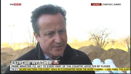 Did PM David Cameron walk out of a Sky News Interview?
