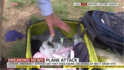 Sky News apologises after going through MH17 luggage on air