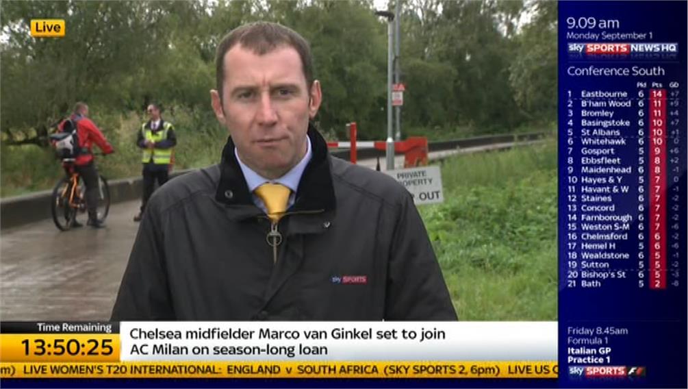 James Cooper Sky Sports News HQ