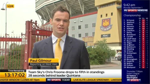 Paul Gilmour Sky Sports News HQ 2 Paul Gilmour Sky Sports News HQ 2