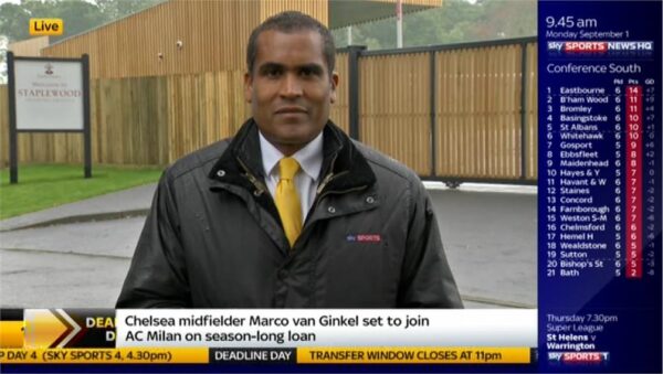 Roger Clarke Sky Sports News HQ 2 Roger Clarke Sky Sports News HQ 2