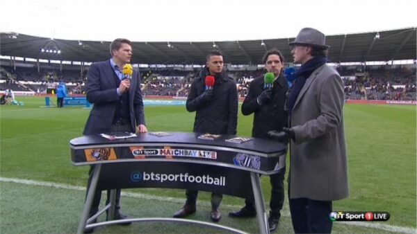 Steve McManaman dressed as Inspector Gadget on BT Sport 2
