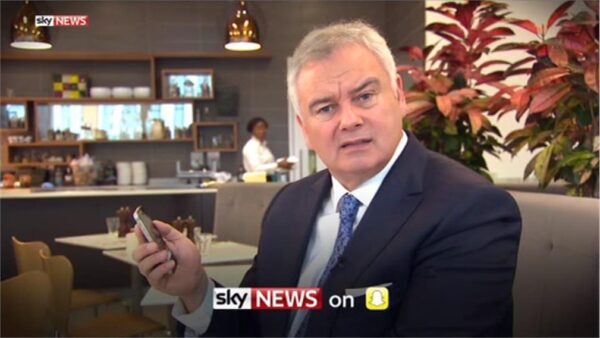 Sky News on Snapchat Promo with Eamonn Holmes 1 02 24 10 25 08