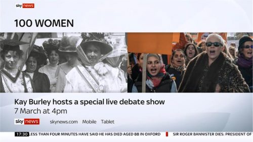 100 Women: Sky News debate on gender equality fronted by Kay Burley