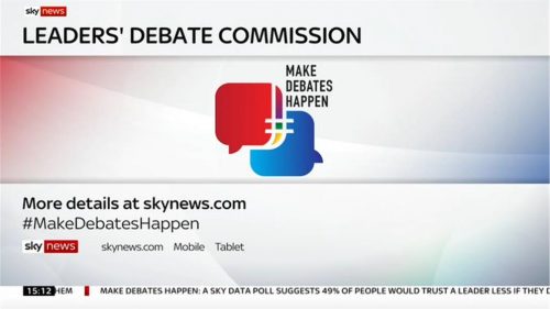 ‘Make Debates Happen’ Sky News calls for Leaders’ Debate Commission