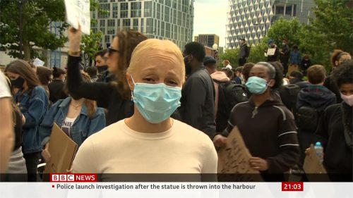 Chi Chi Izundu reporting on Black Lives Matter protest in London