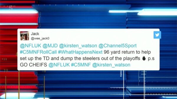 NFL 2020 on Channel 5 Studio and Graphics 10