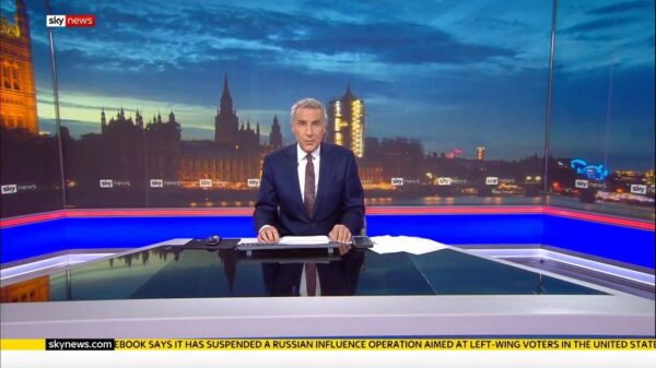 New Millbank studio Sky News Tonight 2