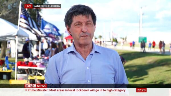 BBC Sky reporting from Sanford Florida Donald Trump Rally 1