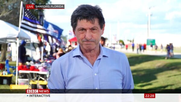 BBC Sky reporting from Sanford Florida Donald Trump Rally 2