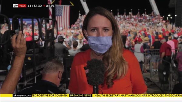 BBC Sky reporting from Sanford Florida Donald Trump Rally 6