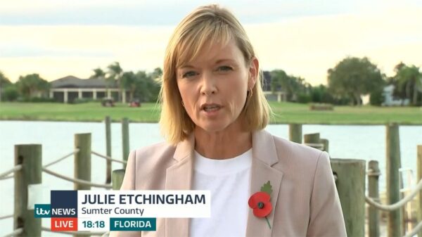Emma Murray Julie Etchingham Robert Moore in America for US 2020 7