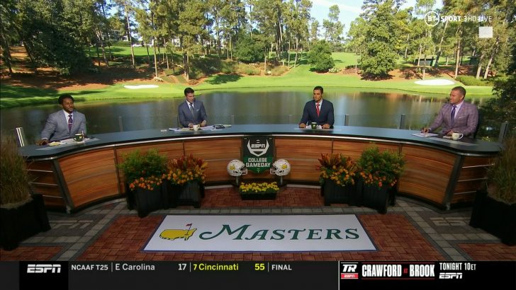 Images: ESPN’s College GameDay at The Masters in Augusta