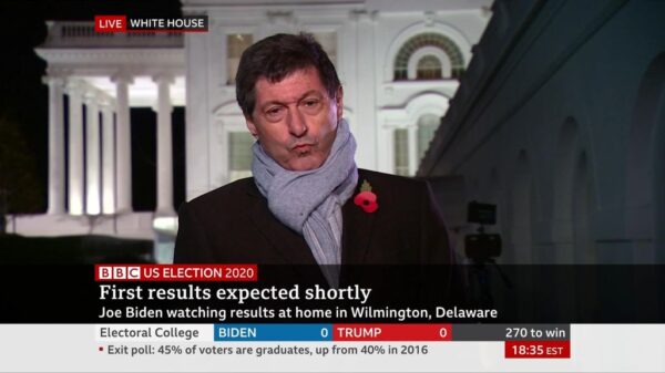 US Election 2020 BBC News Coverage 34
