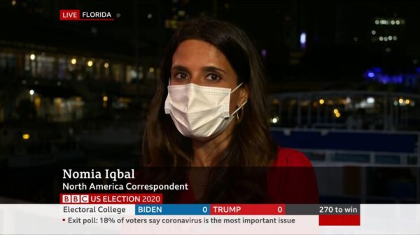 US Election 2020 BBC News Coverage 38