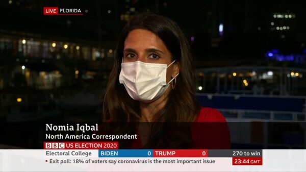 US Election 2020 BBC News Coverage 39