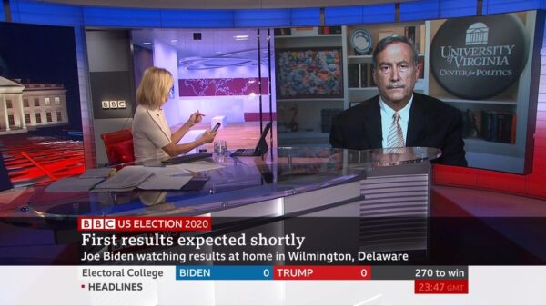 US Election 2020 BBC News Coverage 40