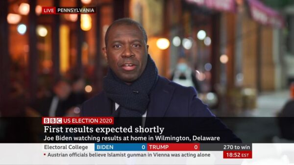 US Election 2020 BBC News Coverage 43