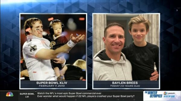 Drew Bress and son Baylen Brees