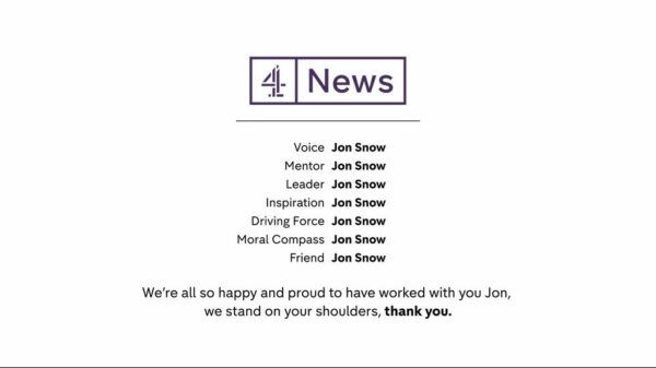 Jon Snow Leaves Channel 4 News 81