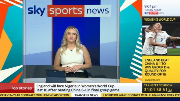 Eleanor Roper on Sky Sports News
