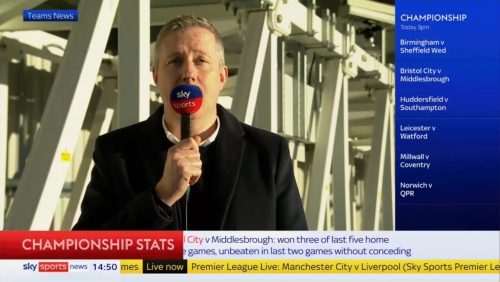 Gary Taphouse on Sky Sports Football