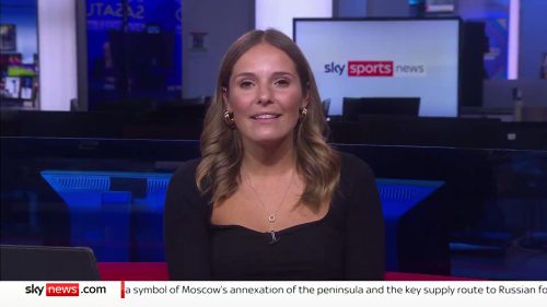 Olivia Buzaglo presenting the sport on Sky News