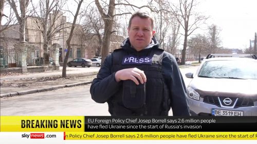 Sky News covering Ukraine War