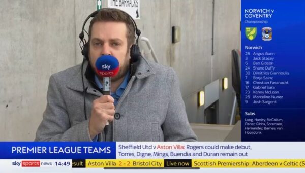 Phil Blacker on Sky Sports Football