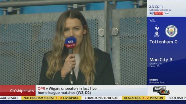 Pien Meulensteen Sky Sports Football Commentator 1