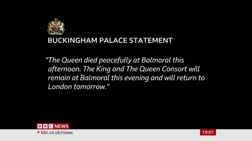 The Queen Dies BBC News