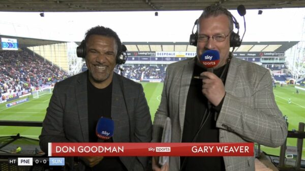 Gary Weaver on Sky Sports 1 e1701115592692