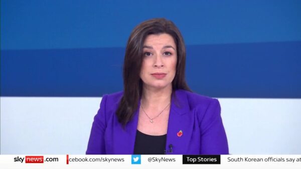 Halla Mohieddeen presenting on Sky News 1