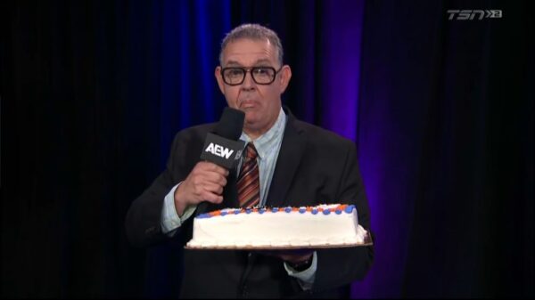 Alex Marvez with Cake