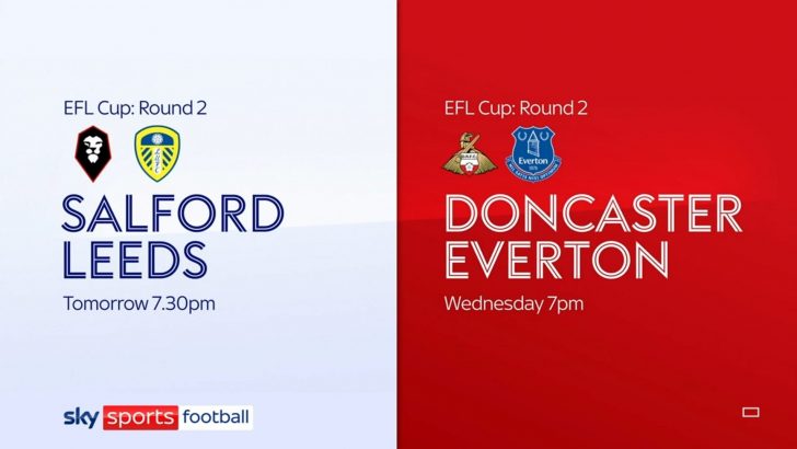 Carabao Cup 2023 – Round Two – Live TV Coverage on Sky Sports, Highlights on ITV4